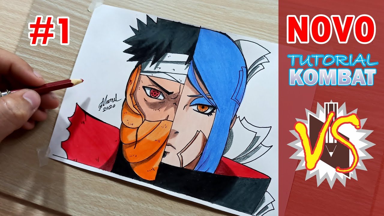 Como Desenhar a Konan - Naruto / Akatsuki - Passo a passo 