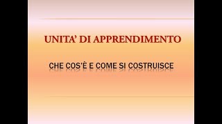 UNITA' DI APPRENDIMENTO: cos'è e come si fa? - #prepariamocialFIT