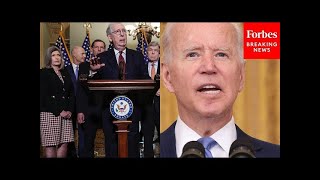 Senate GOP Leaders Rip Biden Over Economy As Democrats Celebrate Inflation Reduction Act