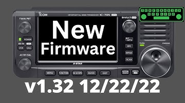 NEWS: Icom Releases Firmware 1.32 for the IC-705