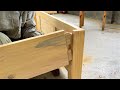 Extremely Ingenious Skills Woodworker // Making a Solid Mortise bed - Monolithic Wood Projects