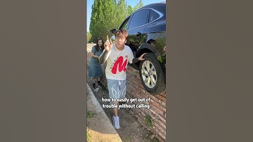 If your car tire falls into a pit, how do you get out? #car