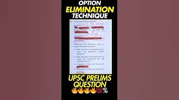 UPSC Prelims Tricks & Option Elimination Techniques#iasprelims  #iasexamprep #upsc#shorts