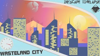 inkscape TIMELAPSE : wasteland city