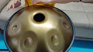 AS TEMAN Handpan 17 notes golden performer in D minor.