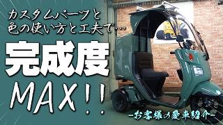 4st ジャイロキャノピー 風雨ガード仕様」アドベンチャーグレーの車体