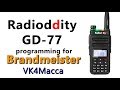 Codeplug for Radioddity GD-77 and the Brandmeister DMR Radio Network