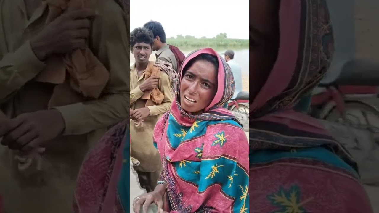 Poor displaced people by flood. 