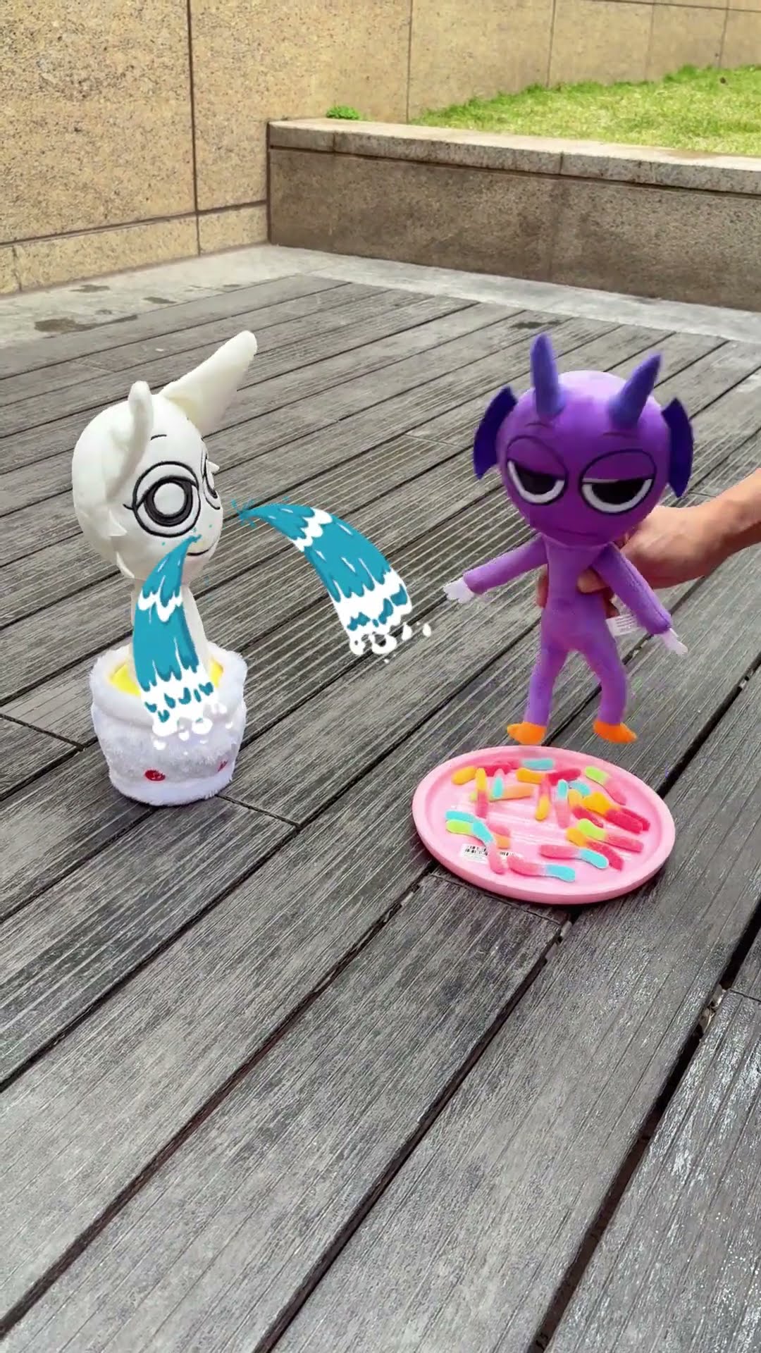 Durple share the candy