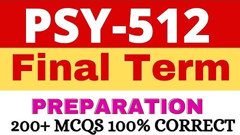 PSY512 Final Term Preparation - 200+ solved MCQs 100% | VU Short Notes | Gender Psychology psy512