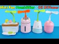Mini Fan With Humidifier, Night Led Light, Oil Diffuser Mist Portable | Unboxing And Review