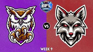 Owls vs. Coyotes | Madden 26 | Builder Football League Week 9 MNP | BFL Season 2