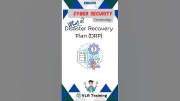 What is Disaster Recovery Plan DRP? cyber security terminology#education #vlrtraining #cybersecurity