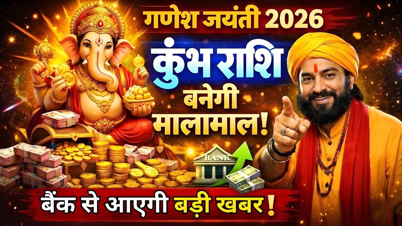 गणेश जयंती 2026: कुंभ राशि बनेगी मालामाल! बैंक से आएगी बड़ी खबर!
