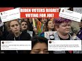 Biden voters meltdown, regret voting for him already!