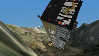 Dangerous car crashing Oh no Destroys my expensive car and bus cliff drop beamng.drive