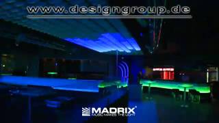 Nightclub lighting using MADRIX in Wittenberg Germany - Mainfloor of Club Lounge Passion