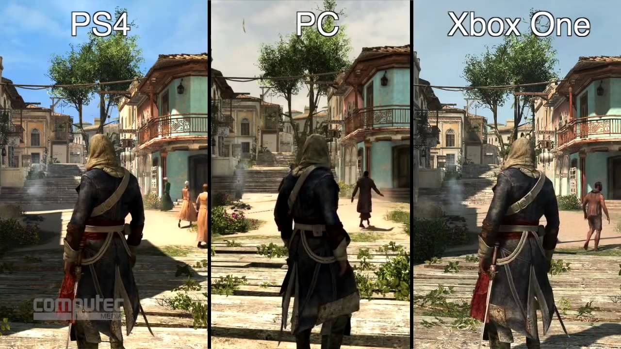 Assassins Creed 4 Black Flag Xbox One vs PS4 vs PC im Vergleich YouTube