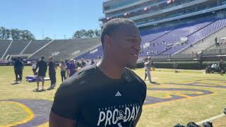 Winston Wright at ECU's Pro Day