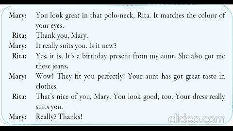 Excel 7 Module 9 Talking about clothes (Complimenting) p. 108