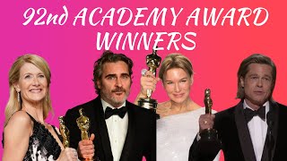 92nd Academy Awards Oscar winners －2020－