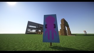 How to make a Squid Banner in Minecraft!