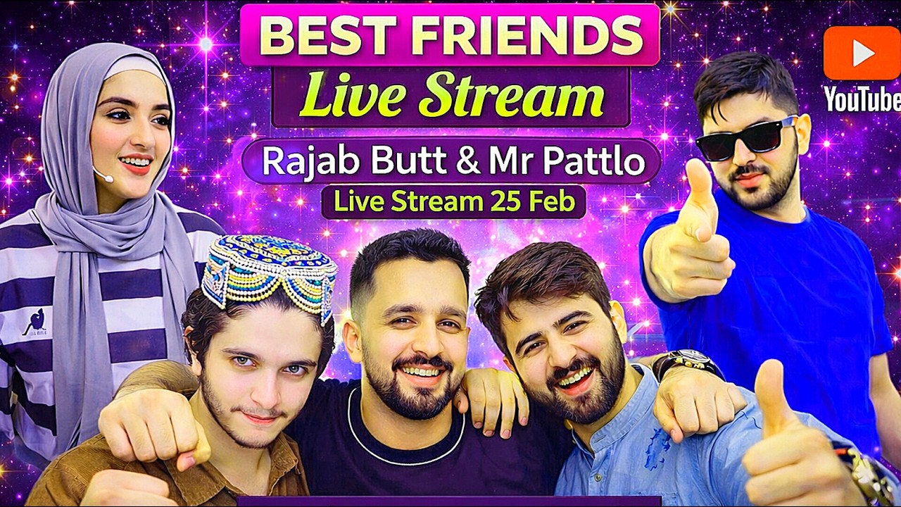RajabButt Mr Pattlo and other hosts live stream 25 Feb, Masti Fun and Shughal