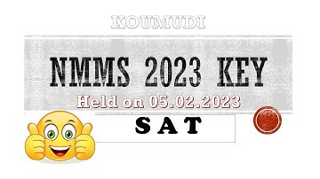 NMMS SAT KEY ||2023 || NMMS ANSWERS || AP NMMS 2023 Paper Answers with Explanation || 05.02.2023