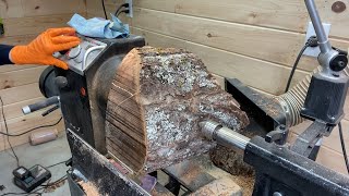 Woodturning Maple Log to Bowl