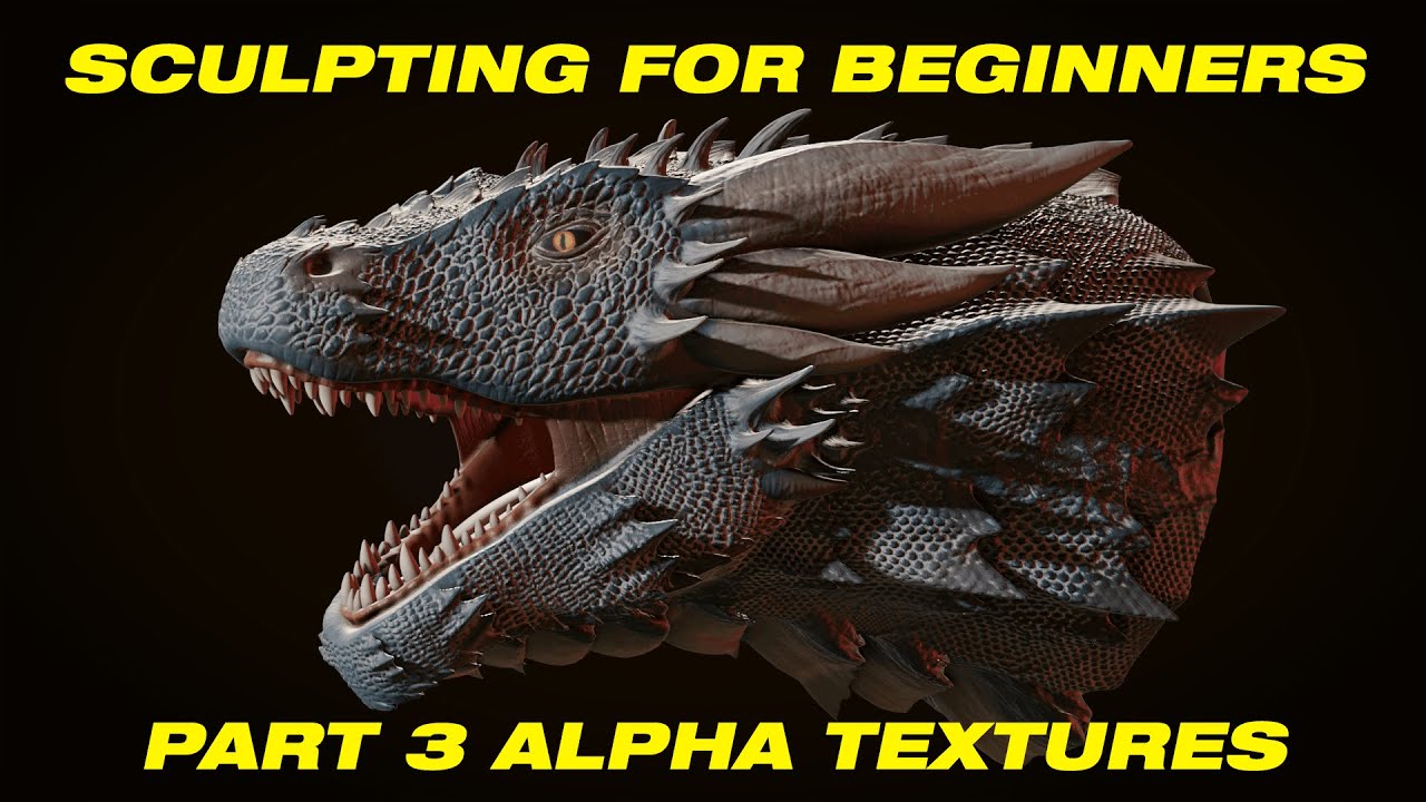 Sculpting a dragon for beginners with blender part 3 textures - YouTube