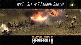 [C&C Generals] 1vs7  GLA vs 7 Random Brutal Armies