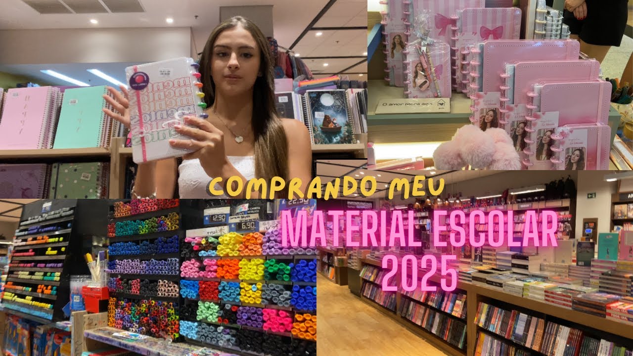 VLOG: comprando meu material escolar 2025!! (Último ano)