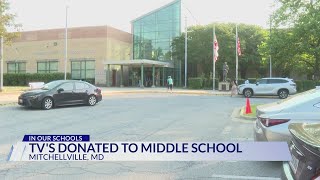 TVs donated to middle school