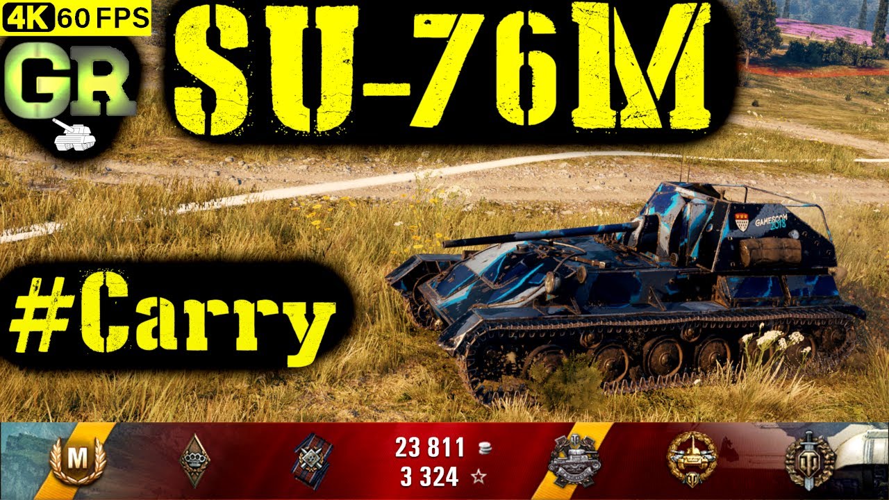 World of Tanks SU-76M Replay - 8 Kills 1.1K DMG(Patch 1.4.1)
