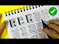  how to draw alphabet lettering a  z in 3d easy simple for beginners   easy art