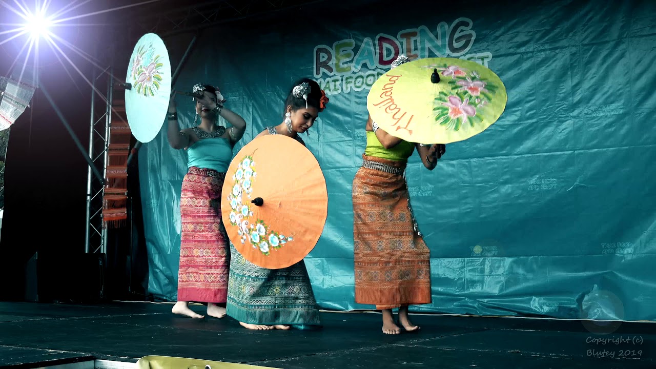 Umbrella Dance at the Reading Thai Festival, UK, 2019