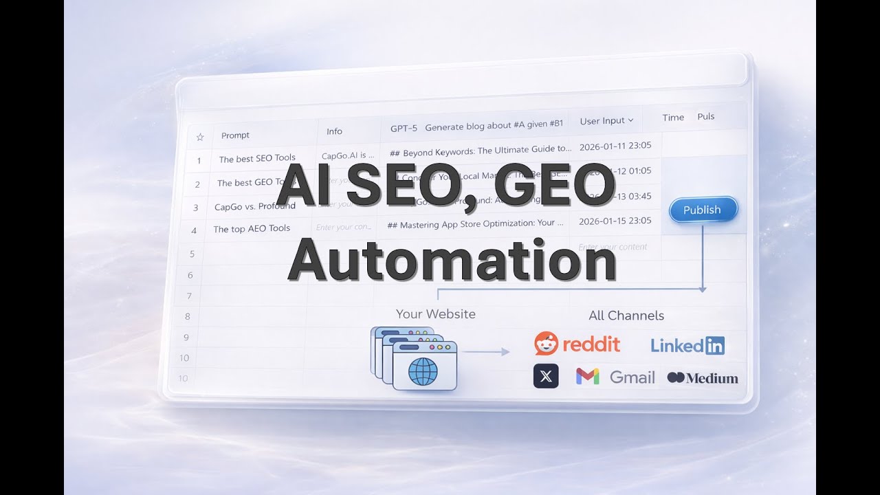 AI SEO, GEO Automation - CapGo AI