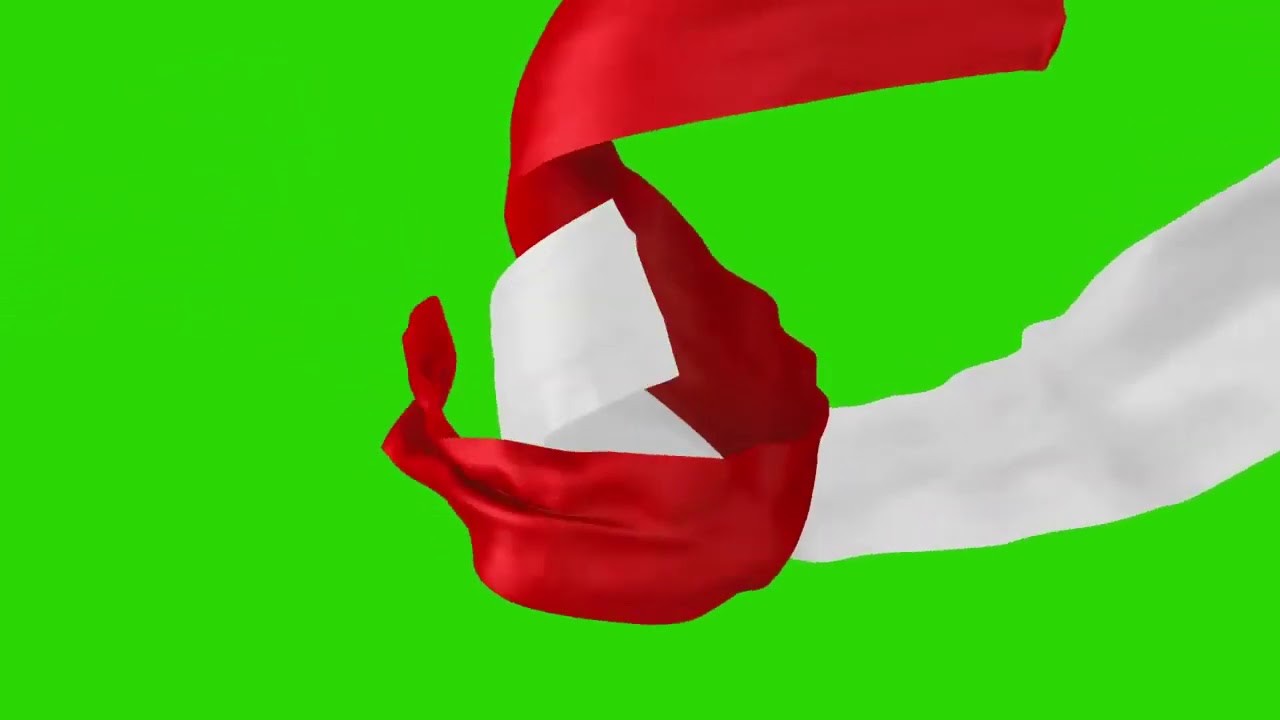 Bendera merah putih - green screen - no copyright - YouTube