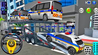Police Cars Transport To Parking Garage By Trailer Truck🅿️ 3D Driving Class 2026 - Android Gameplay🎮 screenshot 4