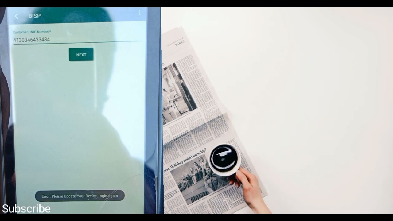 Konnect By HBL Error: please update your device login again