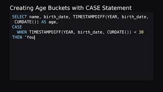 Celebrity Create Employee Age Buckets in SQL Wealth