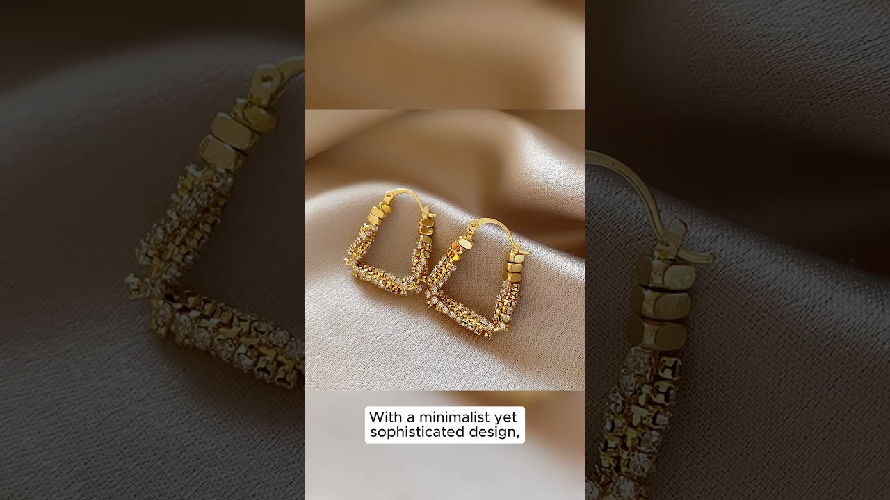 Elegant Heart-Shaped Rhinestone Earrings for Women 