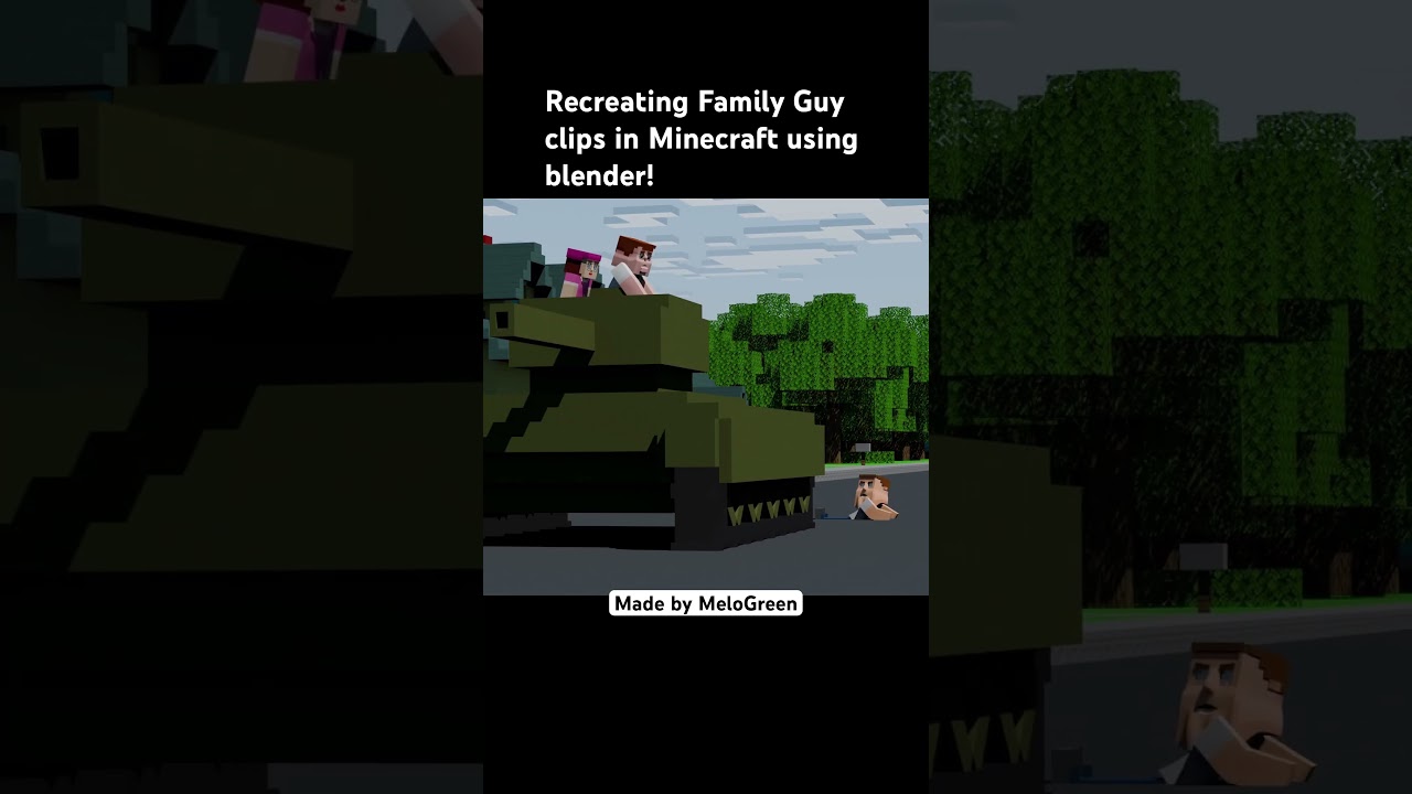 Recreating Family Guy clips in Minecraft using blender! What clip should we make next? 