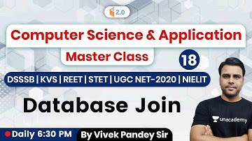 6:30 PM - REET, DSSSB, KVS, STET, UGC NET, NIELIT Exams | CS by Pandey Sir | Database Join