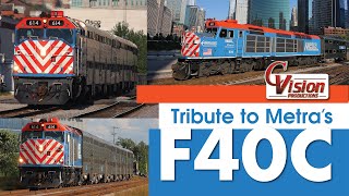 A Tribute to Metras F40C Locomotives
With the recent donation of Electro Motive F40C #614 to the Illinois Rail Museum by Metra, C. Vision thought it would be a great time to look back at these one-of-a-kind six-axle beasts when they still earned their keep moving thousands of Chicago Area commuters on a daily basis. From the Video cameras of Marshall and William Beecher, this glimpse will feature video views of these unique commuter locomotives from the 1990’s to the early years of the 2000’s on Metra’s Milwaukee West and North operating Districts. Several formats of video were used over the years to make this production, so sit back and enjoy the audible roar of these venerable blue and orange brutes, at several locations not normally available to the casual railfan around Chicagoland. A Tribute to Metras F40C Locomotives