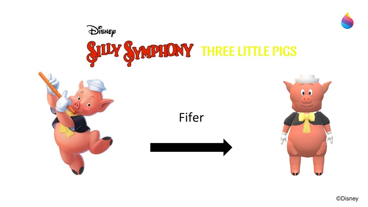 Paint 3D Tutorial: Fifer Pig ~ in "Silly Symphony: The Three Little Pigs"