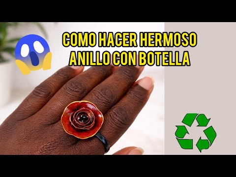 How to make a ring with a plastic rose💍♻️