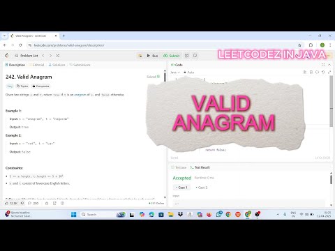 Leetcode 242: Valid Anagram | Character Frequency Count Solution in Java | Pattern Explained #dsa