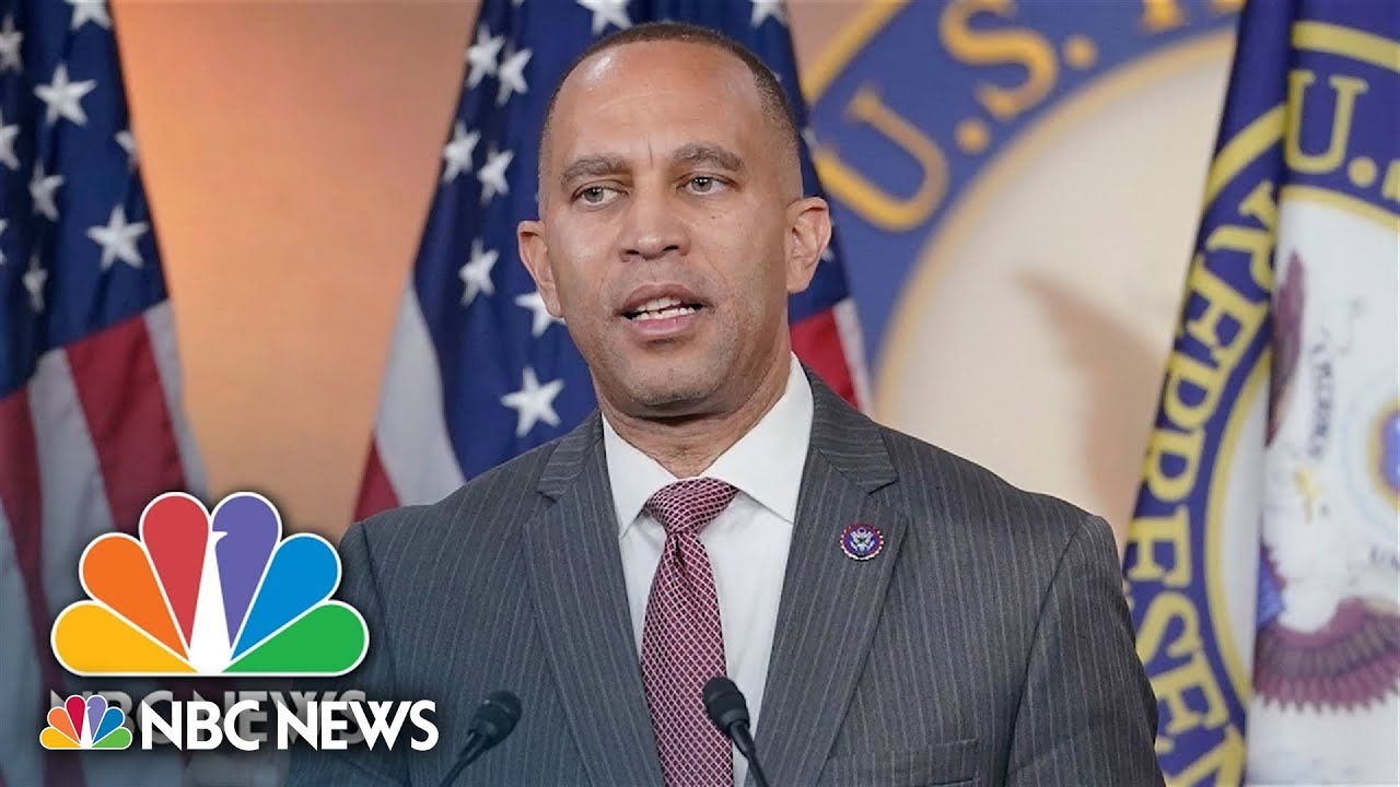 Watch: Jeffries holds weekly press conference | NBC News