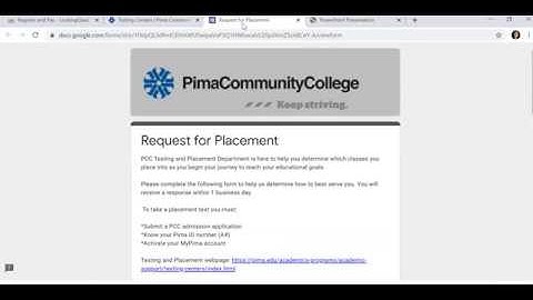 Register for Placement Tests